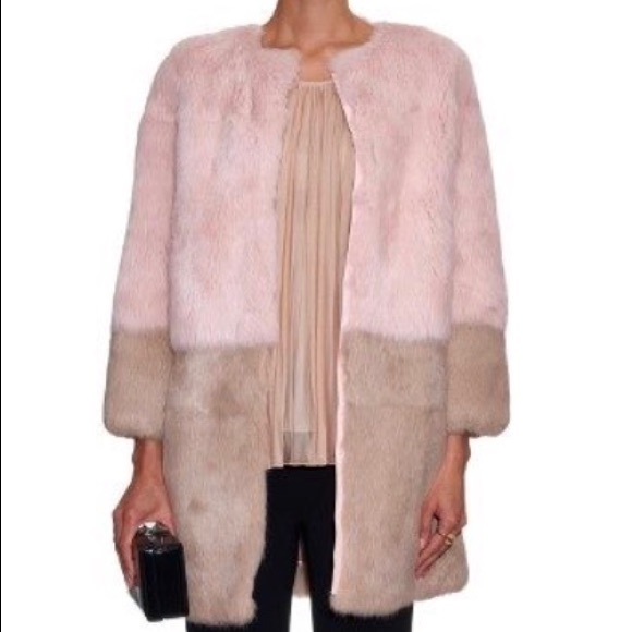 99% New MaxMara Studio rabbit fur coat